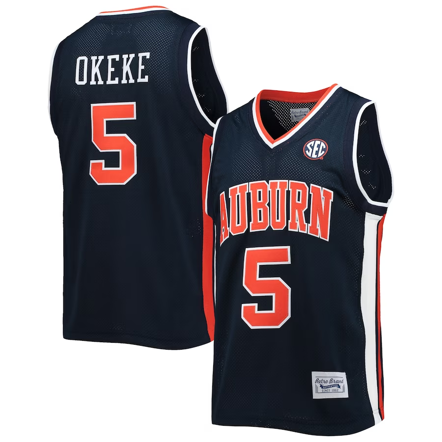 Men's Auburn Tigers Chuma Okeke #5 Navy Jersey